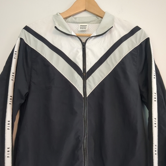 Y2K Victoria Secret Pink Windbreaker Women's Xs/S Athletic Activeleisure Mesh - Picture 2 of 11